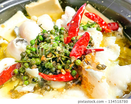 Chinese Sichuan cuisine: Sour Fish (Swan Tsaiyu) Chinese Sichuan cuisine: Sour Fish (Swan Tsaiyu) 134518780