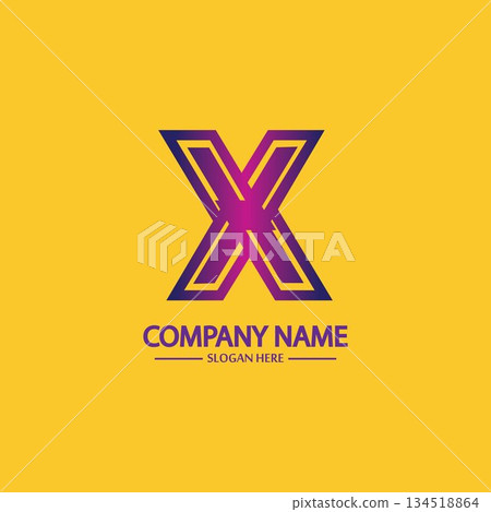 X Letter Logo Template vector icon X Letter Logo Template vector icon 134518864