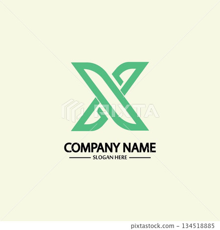 X Letter Logo Template vector icon X Letter Logo Template vector icon 134518885