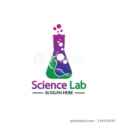 Science Lab logo.Laboratory Tube Logo Template Design Vector, Emblem, Design Concept, Creative Symbol, Icon 134519545