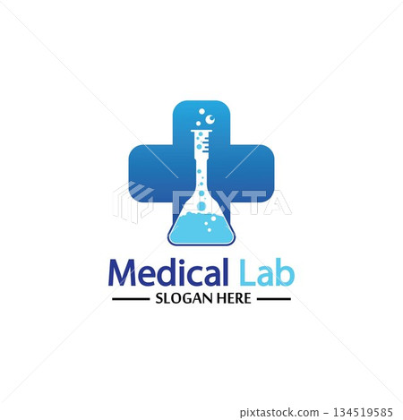 Medical Lab Logo Template Design Vector, Emblem, Design Concept, Creative Symbol, Icon 134519585