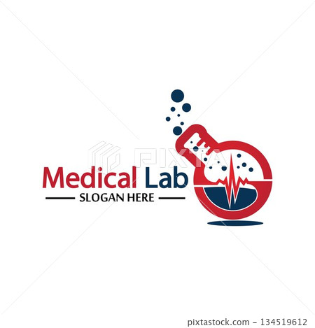 Medical Lab Logo Template Design Vector, Emblem, Design Concept, Creative Symbol, Icon 134519612