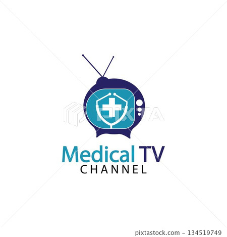 Television medical logo icon vector design template, Design Concept, Creative Symbol, Icon Television medical logo icon vector design template, Design Concept, Creative Symbol, Icon 134519749