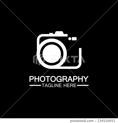 photography camera logo icon vector design template isolated on black background photography camera logo icon vector design template isolated on black background 134520051