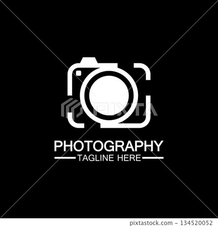photography camera logo icon vector design template isolated on black background photography camera logo icon vector design template isolated on black background 134520052
