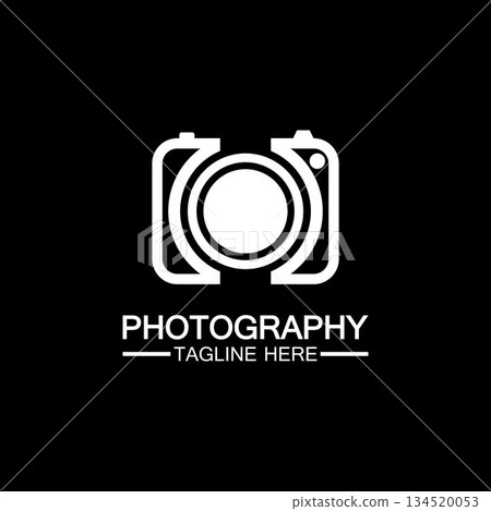 photography camera logo icon vector design template isolated on black background photography camera logo icon vector design template isolated on black background 134520053
