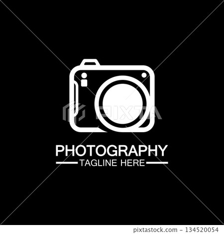photography camera logo icon vector design template isolated on black background photography camera logo icon vector design template isolated on black background 134520054
