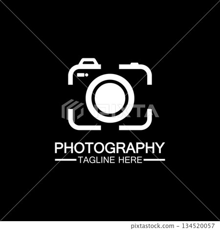 photography camera logo icon vector design template isolated on black background photography camera logo icon vector design template isolated on black background 134520057