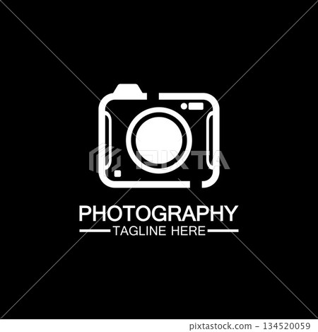 photography camera logo icon vector design template isolated on black background photography camera logo icon vector design template isolated on black background 134520059