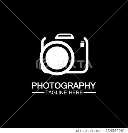 photography camera logo icon vector design template isolated on black background photography camera logo icon vector design template isolated on black background 134520061