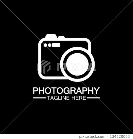 photography camera logo icon vector design template isolated on black background photography camera logo icon vector design template isolated on black background 134520063