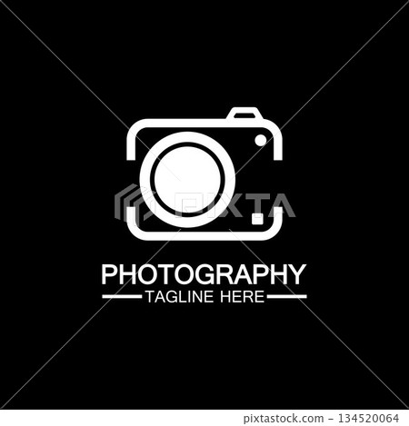 photography camera logo icon vector design template isolated on black background photography camera logo icon vector design template isolated on black background 134520064