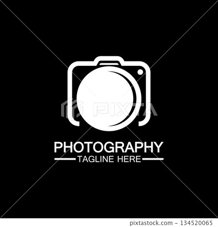 photography camera logo icon vector design template isolated on black background photography camera logo icon vector design template isolated on black background 134520065
