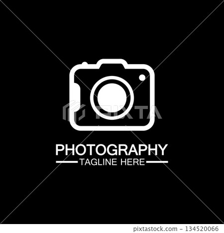 photography camera logo icon vector design template isolated on black background photography camera logo icon vector design template isolated on black background 134520066