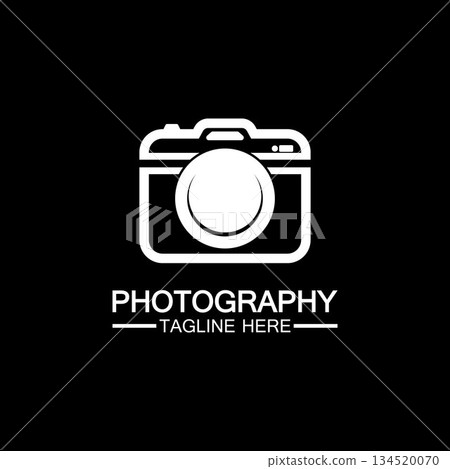 photography camera logo icon vector design template isolated on black background photography camera logo icon vector design template isolated on black background 134520070