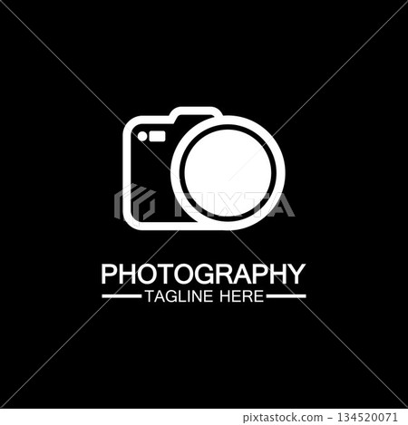 photography camera logo icon vector design template isolated on black background photography camera logo icon vector design template isolated on black background 134520071
