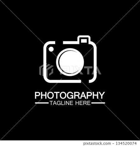 photography camera logo icon vector design template isolated on black background photography camera logo icon vector design template isolated on black background 134520074