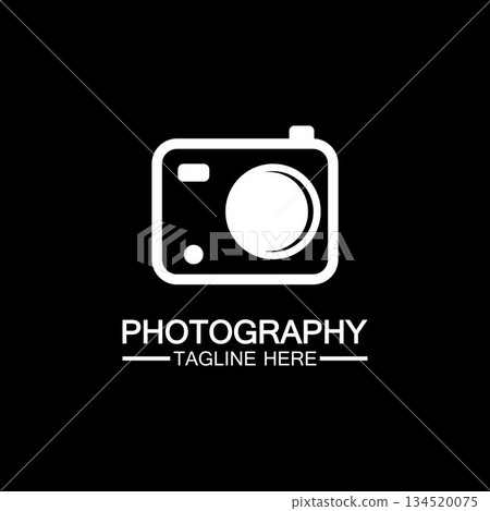 photography camera logo icon vector design template isolated on black background photography camera logo icon vector design template isolated on black background 134520075