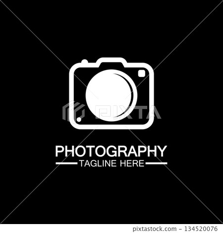 photography camera logo icon vector design template isolated on black background photography camera logo icon vector design template isolated on black background 134520076