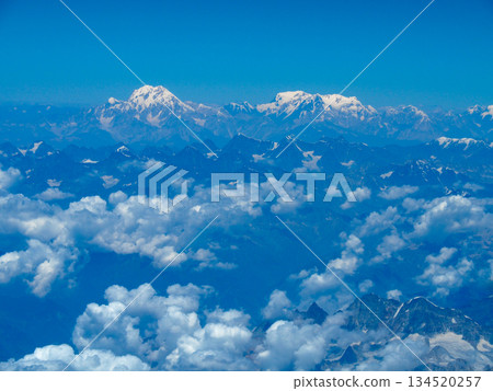View of the Hindu Kush Mountains from an airplane flight between Dubai and Haneda View of the Hindu Kush Mountains from an airplane flight between Dubai and Haneda 134520257
