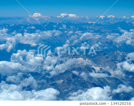 View of the Hindu Kush Mountains from an airplane flight between Dubai and Haneda View of the Hindu Kush Mountains from an airplane flight between Dubai and Haneda 134520258