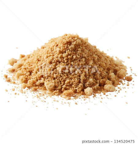 Delicious pile of brown sugar, sweet natural ingredient for baking 134520475