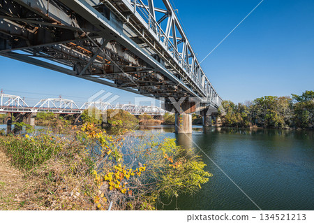 京都市桂川上的東海道新幹線鐵路橋 134521213