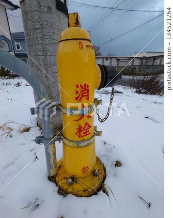 Yellow fire hydrant (winter) Yellow fire hydrant (winter) 134521264
