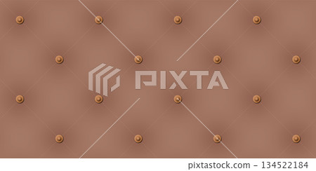 3D upholstery leather mocha color background with seams and brass pins seamless pattern graphic illustration. 3D upholstery leather mocha color background with seams and brass pins seamless pattern graphic illustration. 134522184