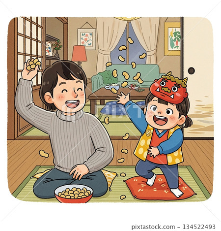 父母與孩子的節分日 134522493