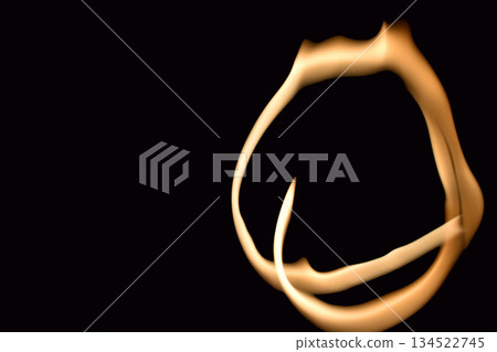 Abstract glowing shape on black background. Abstract glowing shape on black background. 134522745