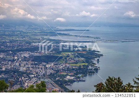 the coastline of Bodensee Lake  134522851