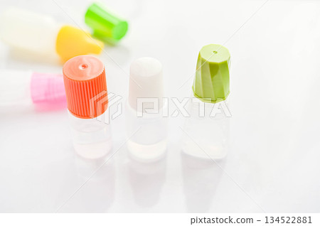 Eye drops with colorful caps 134522881