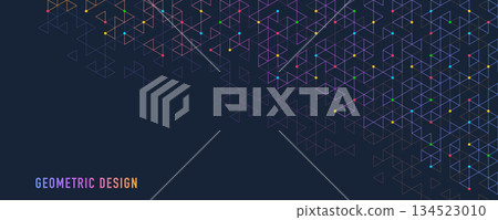 Abstract vector background with a geometric pattern of triangle shapes. Graphic design element  134523010