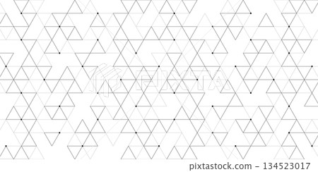 Abstract vector background with a seamless geometric pattern of simple triangle shapes. Stylish vector texture 134523017