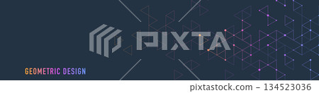 Abstract vector background with a geometric pattern of triangle shapes. Graphic design element  134523036