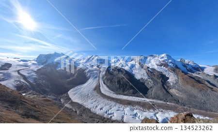 Clear skies and the Gorner Glacier Clear skies and the Gorner Glacier 134523262