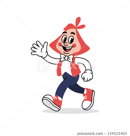Continuous line drawing of happy child jumping. Minimalist kid sketch vector illustration Continuous line drawing of happy child jumping. Minimalist kid sketch vector illustration 134523403