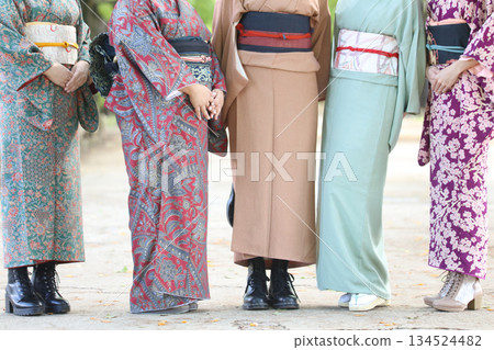 A woman in a kimono 134524482