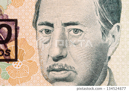 Augusto Ruschi a closeup portrait from old Brazilian money Augusto Ruschi a closeup portrait from old Brazilian money 134524877