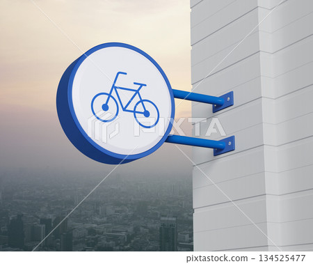 Business bicycle service concept, 3D rendering Business bicycle service concept, 3D rendering 134525477