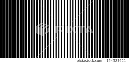 Striped halftone gradation texture. Gradient Transition Lattice. Fading vertical line background pattern. Black parallel lines backdrop. Geometric optical illusion effect. Vector Illustration. Not AI Striped halftone gradation texture. Gradient Transition Lattice. Fading vertical line background pattern. Black parallel lines backdrop. Geometric optical illusion effect. Vector Illustration. Not AI 134525621