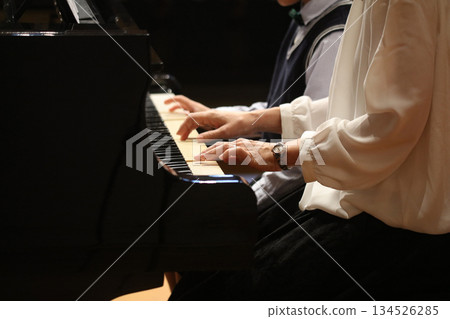 Playing the piano Playing the piano 134526285