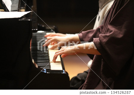 Playing the piano Playing the piano 134526287