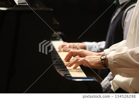 Playing the piano Playing the piano 134526298