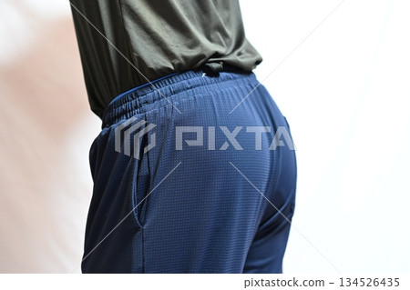 The back of a man with a sore back The back of a man with a sore back 134526435