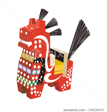 查古查古馬（紅色），一匹寓意吉祥的木雕馬 134526471