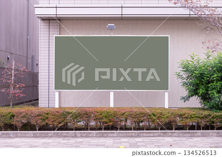 Large blank billboard on a street wall, banners with room to add your own text Large blank billboard on a street wall, banners with room to add your own text 134526513