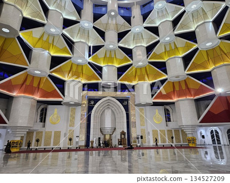 This is interior of mosque dome in Makasar This is interior of mosque dome in Makasar 134527209