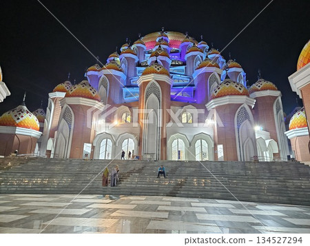 This is mosque dome in Makasar at night This is mosque dome in Makasar at night 134527294